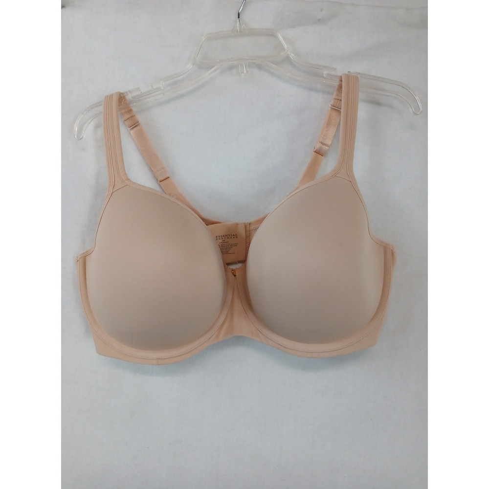 Essential Bodywear Abbie Underwire Bra 6111 Nude Beige Full Coverage 40F Womens